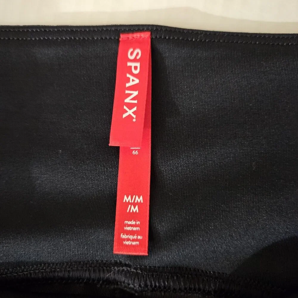 SPANX Tummy Control Lapis Night Navy M Super Soft Velvet Leggings Whimsigoth NWT